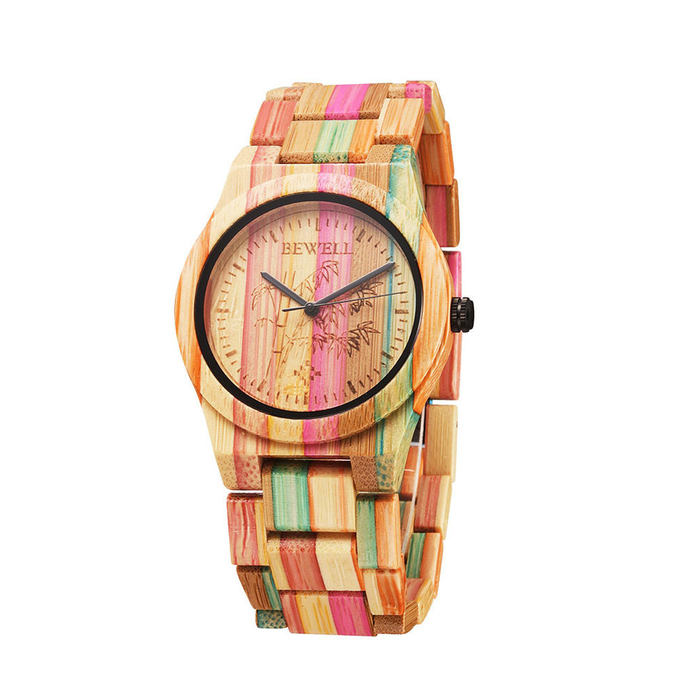 Rainbow Luxury Bamboo Wrist Watch
